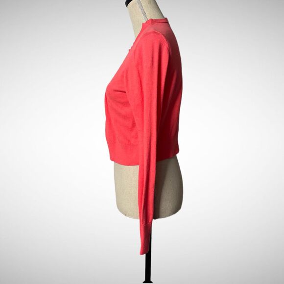 Ann Taylor Short Coral Open Front Cardigan Size Small - Picture 2 of 7